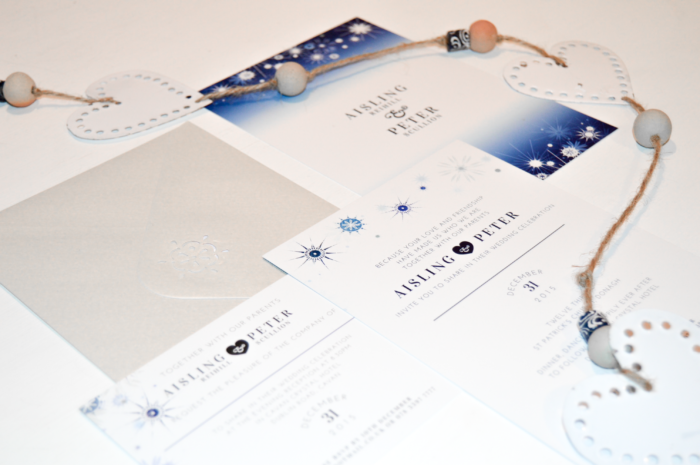 Flat wedding invitation