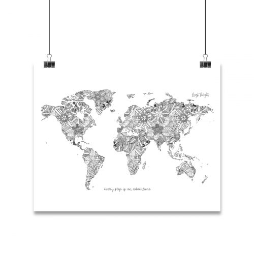 World Map Mandala Illustration